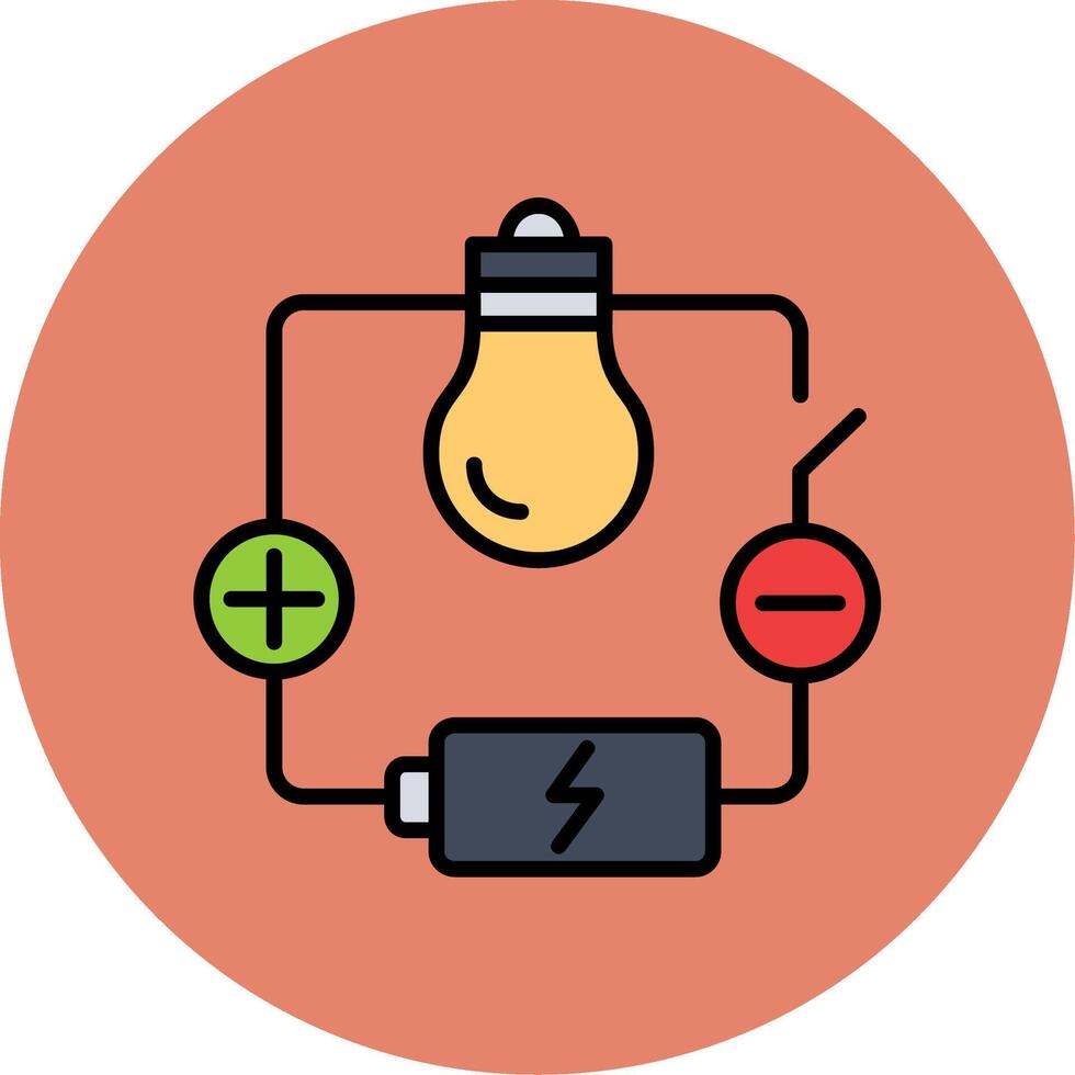 icono de vector de circuito eléctrico