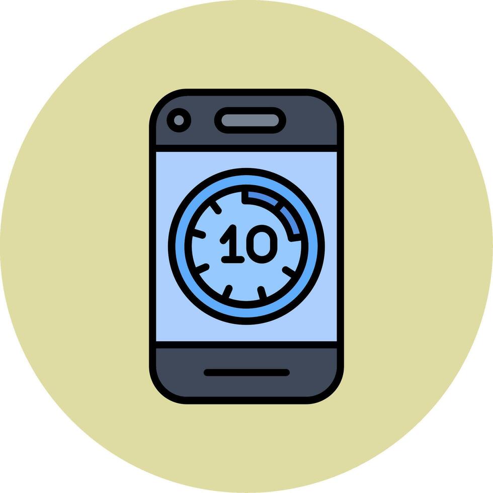 Mobile Phone Stopwatch Vector Icon