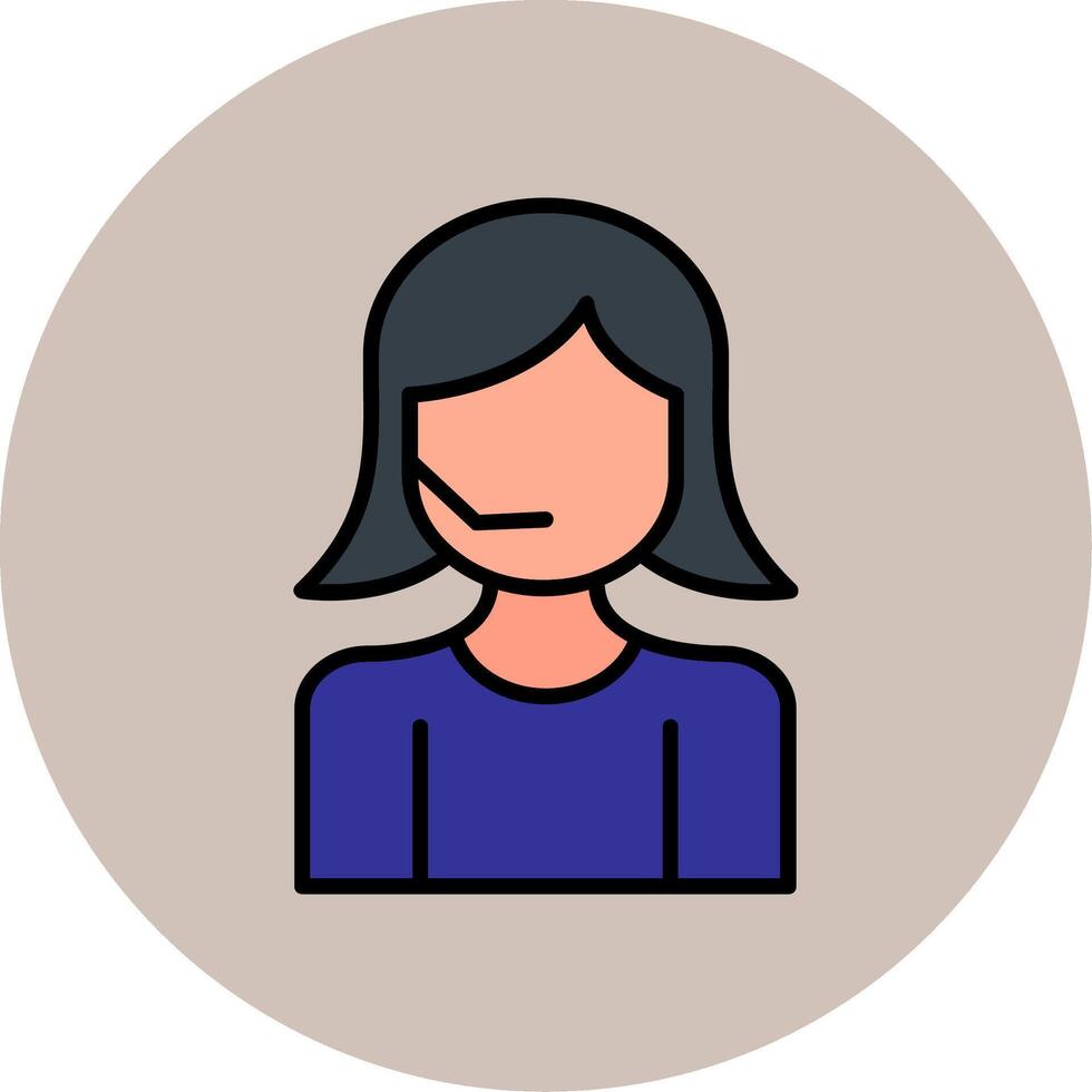 Call Center Agent Vector Icon