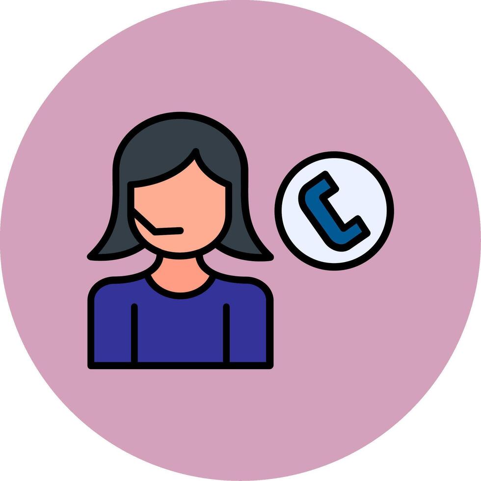 Call Center Agent Vector Icon