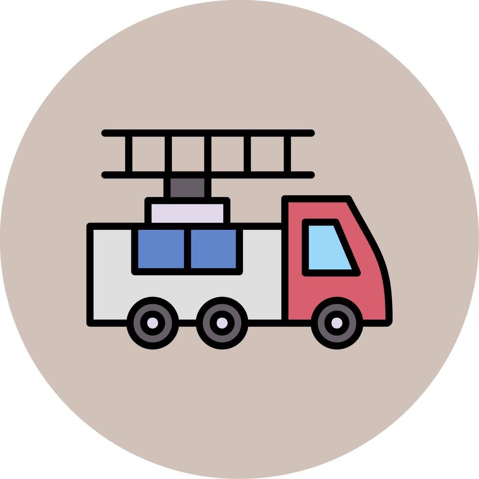 Ladder Truck Vector Icon