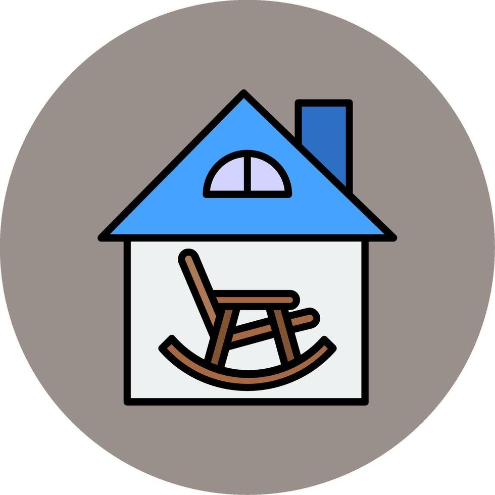 icono de vector de casa de retiro