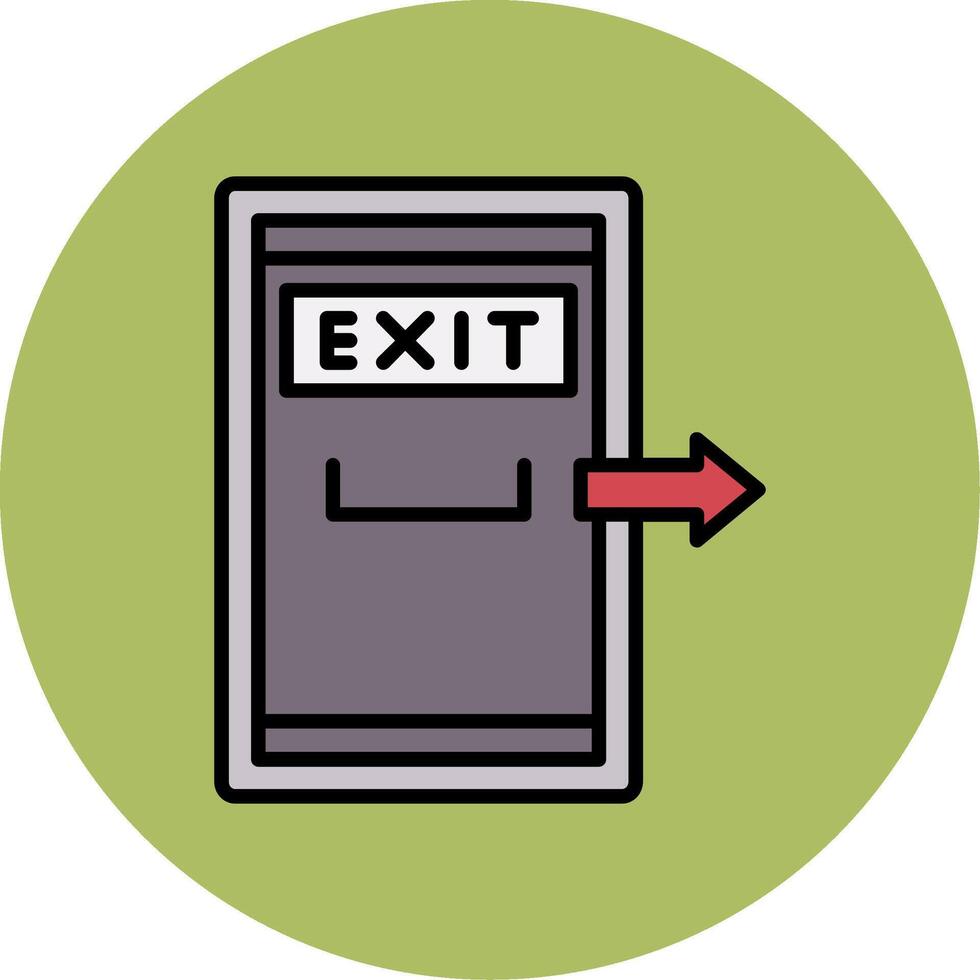 Exit Door Vector Icon