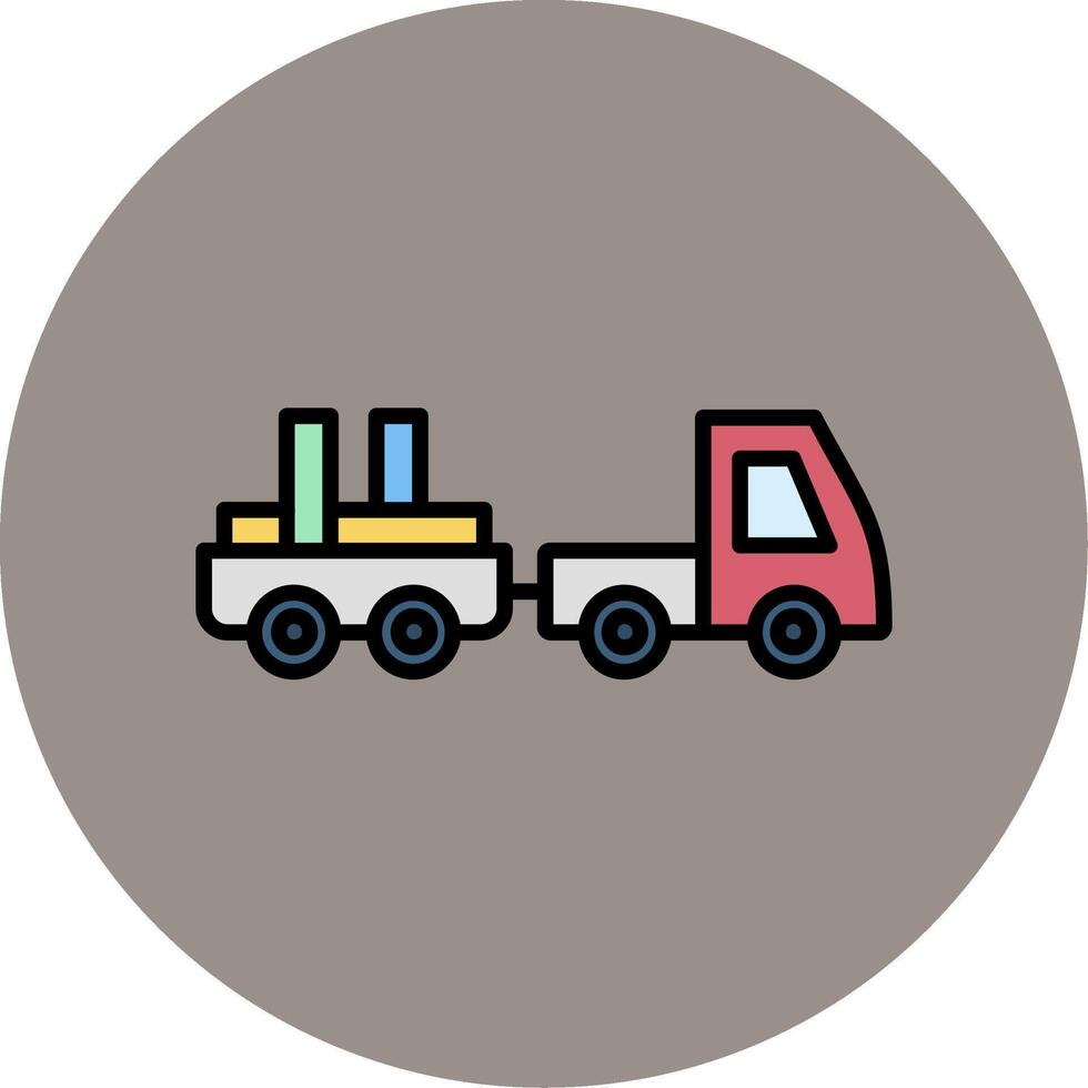 Baggage Truck Vector Icon