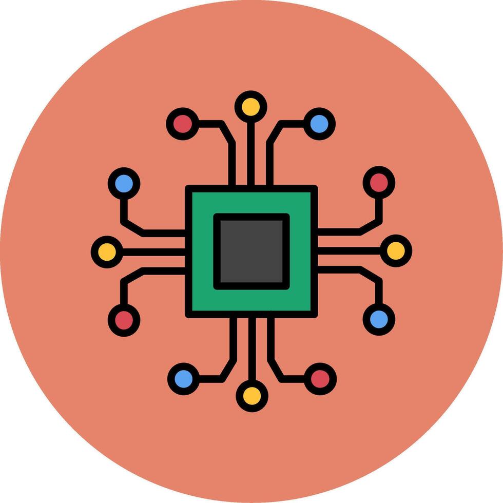 icono de vector de chip