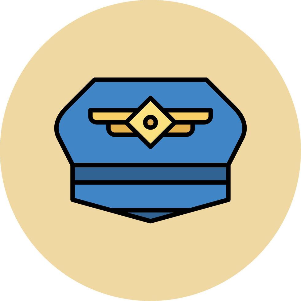 Pilot Hat Vector Icon