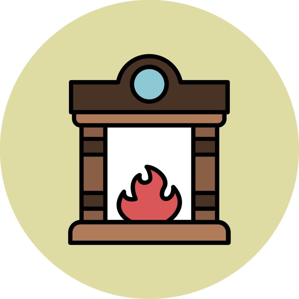 Fireplace Vector Icon