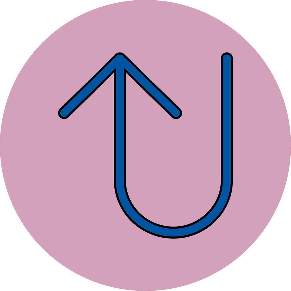 U Turn Vector Icon