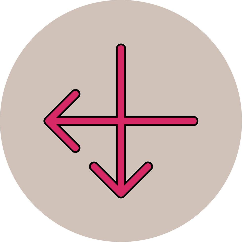 intersecarse vector icono