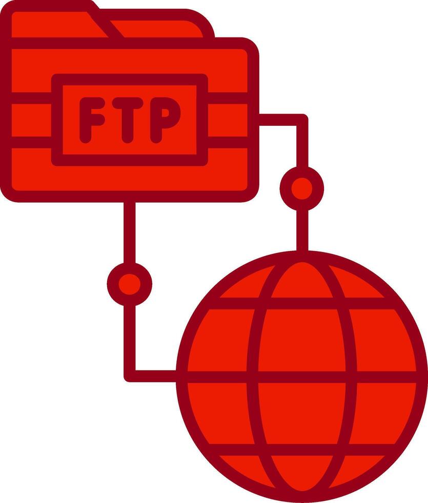 icono de vector ftp