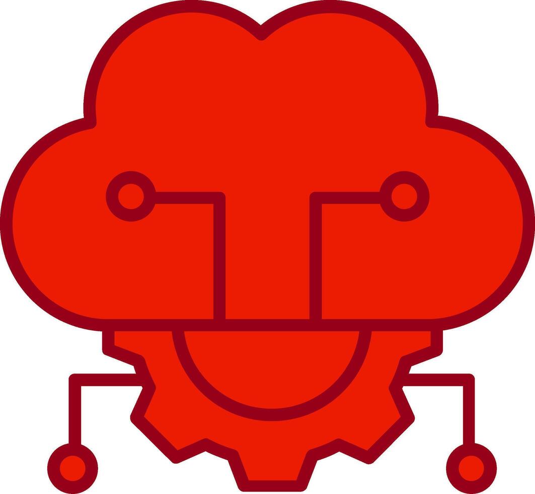 Cloud Server Settings Vector Icon