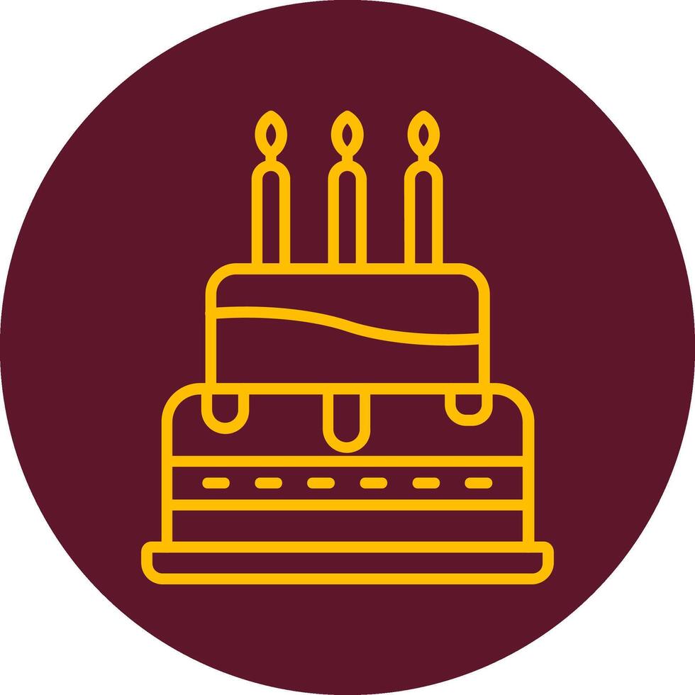 icono de vector de pastel de cumpleaños