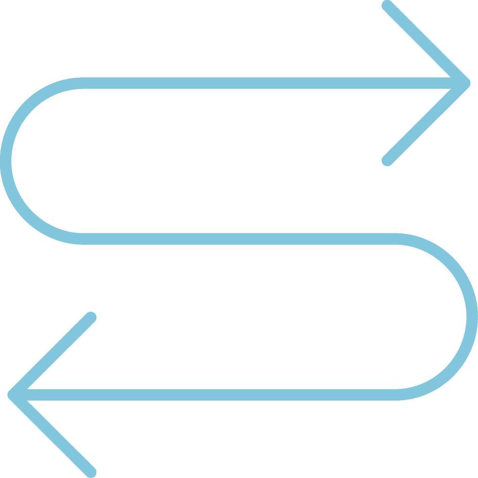 Zigzag Arrow Vector Icon