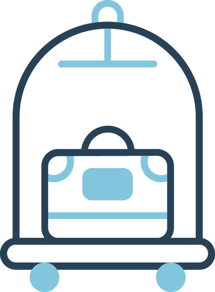 Luggage Cart Vector Icon