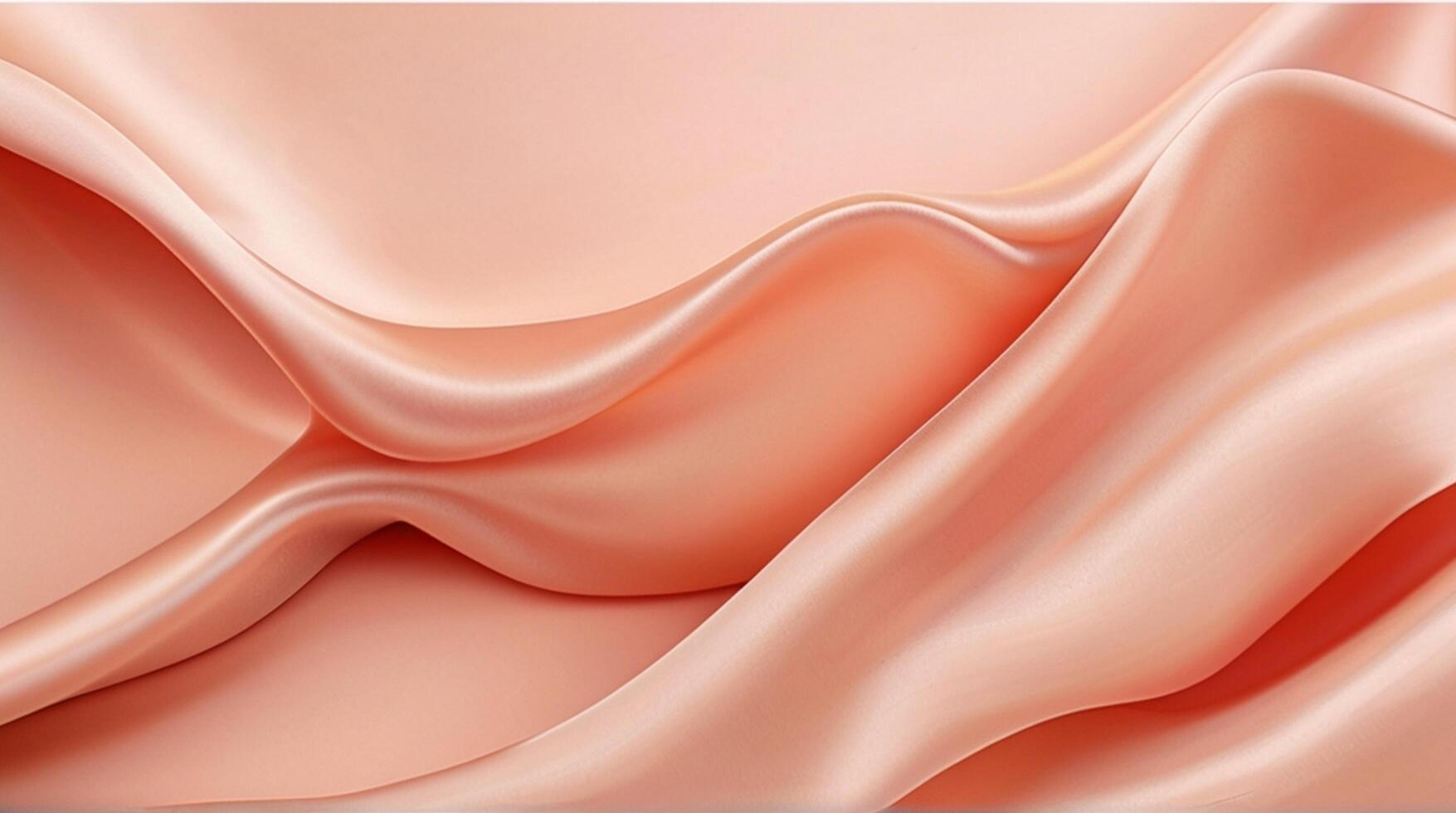AI generated Coral color silk combination wavy background photo