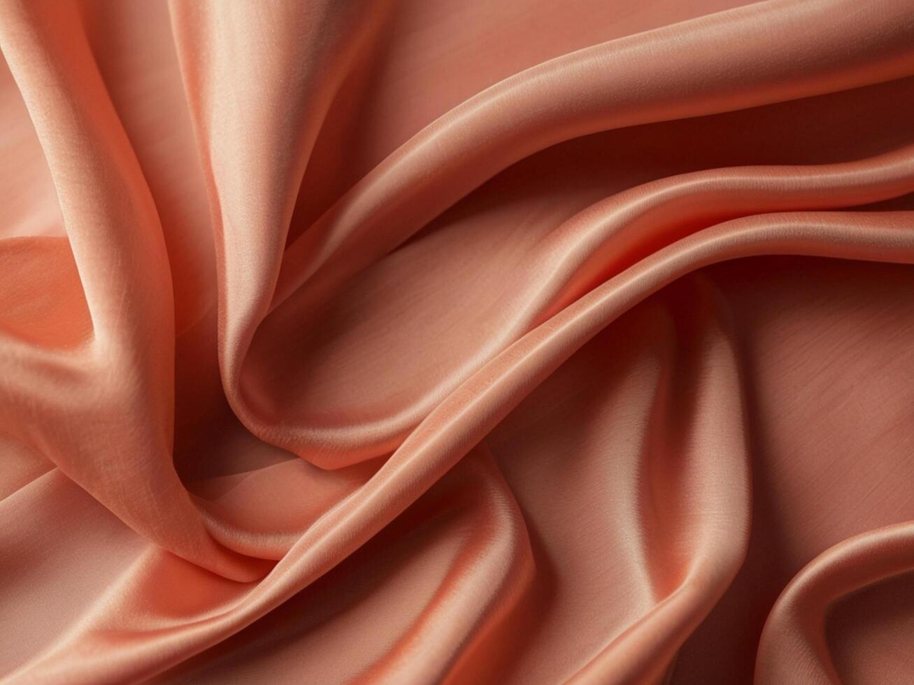 AI generated Coral color silk combination wavy background photo