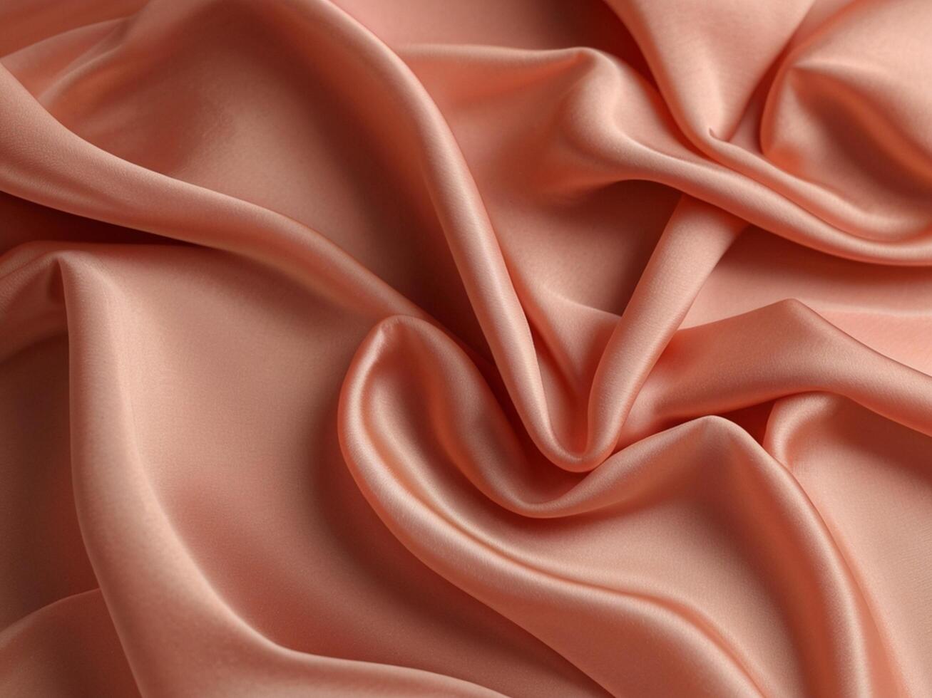 AI generated Coral color silk combination wavy background photo