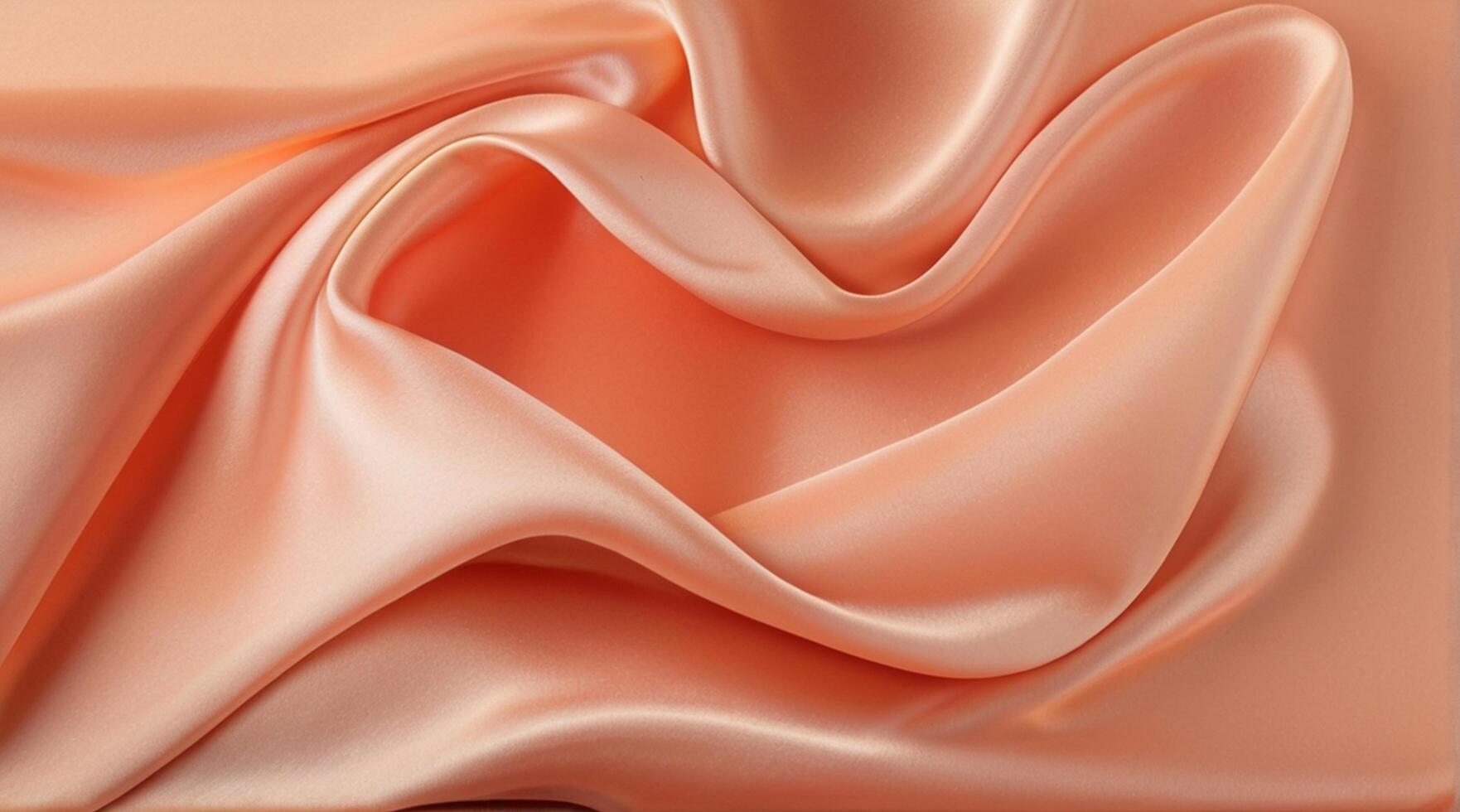 AI generated Coral color silk combination wavy background photo