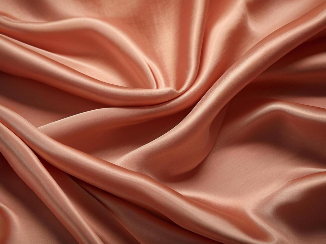 AI generated Coral color silk combination wavy background photo