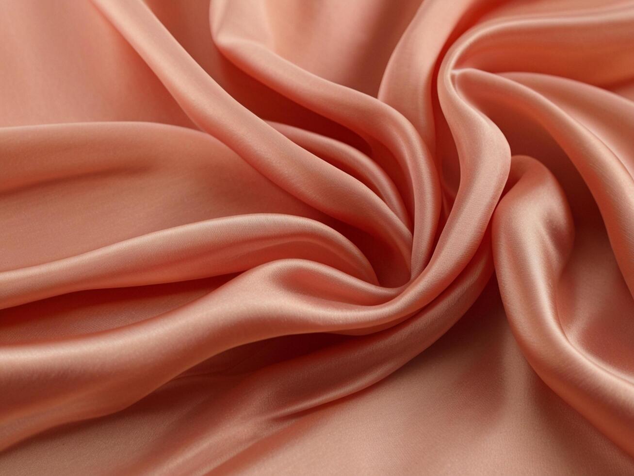 AI generated Coral color silk combination wavy background photo