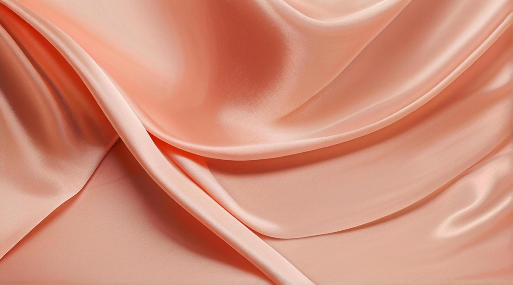 AI generated Coral color silk combination wavy background photo