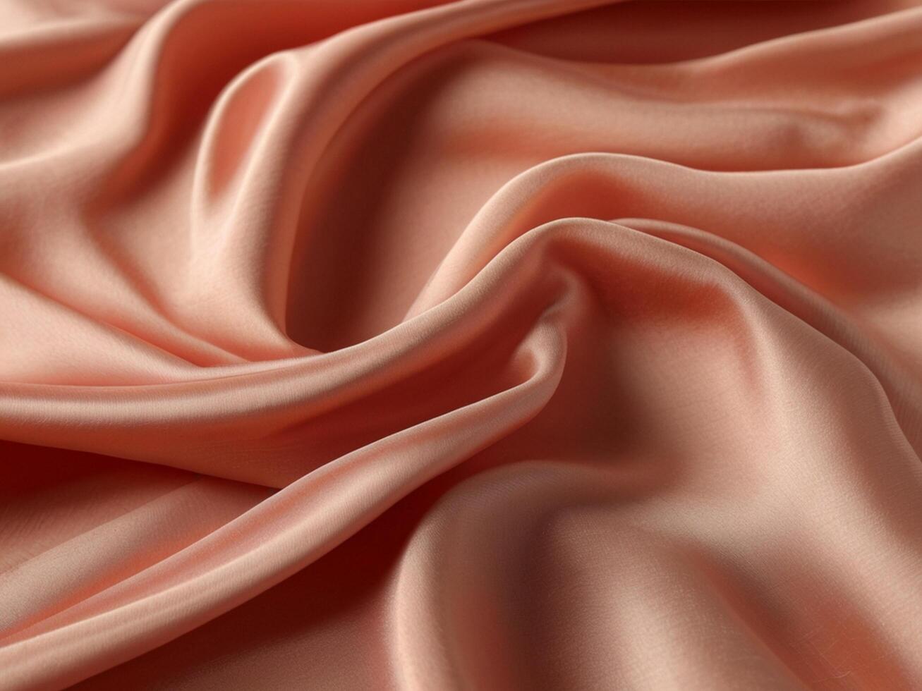 AI generated Coral color silk combination wavy background photo
