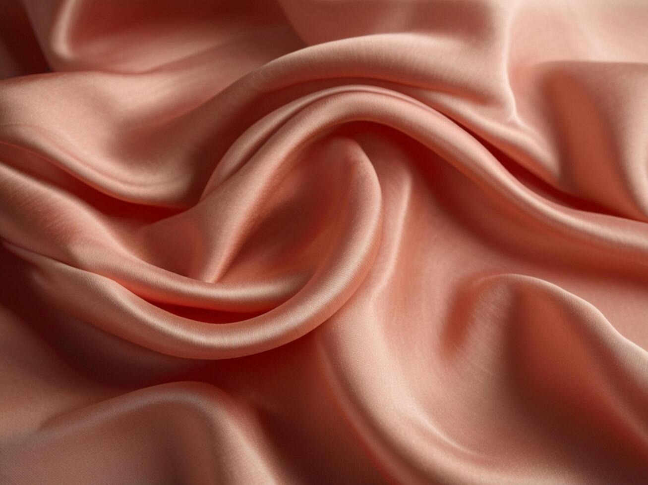 AI generated Coral color silk combination wavy background photo