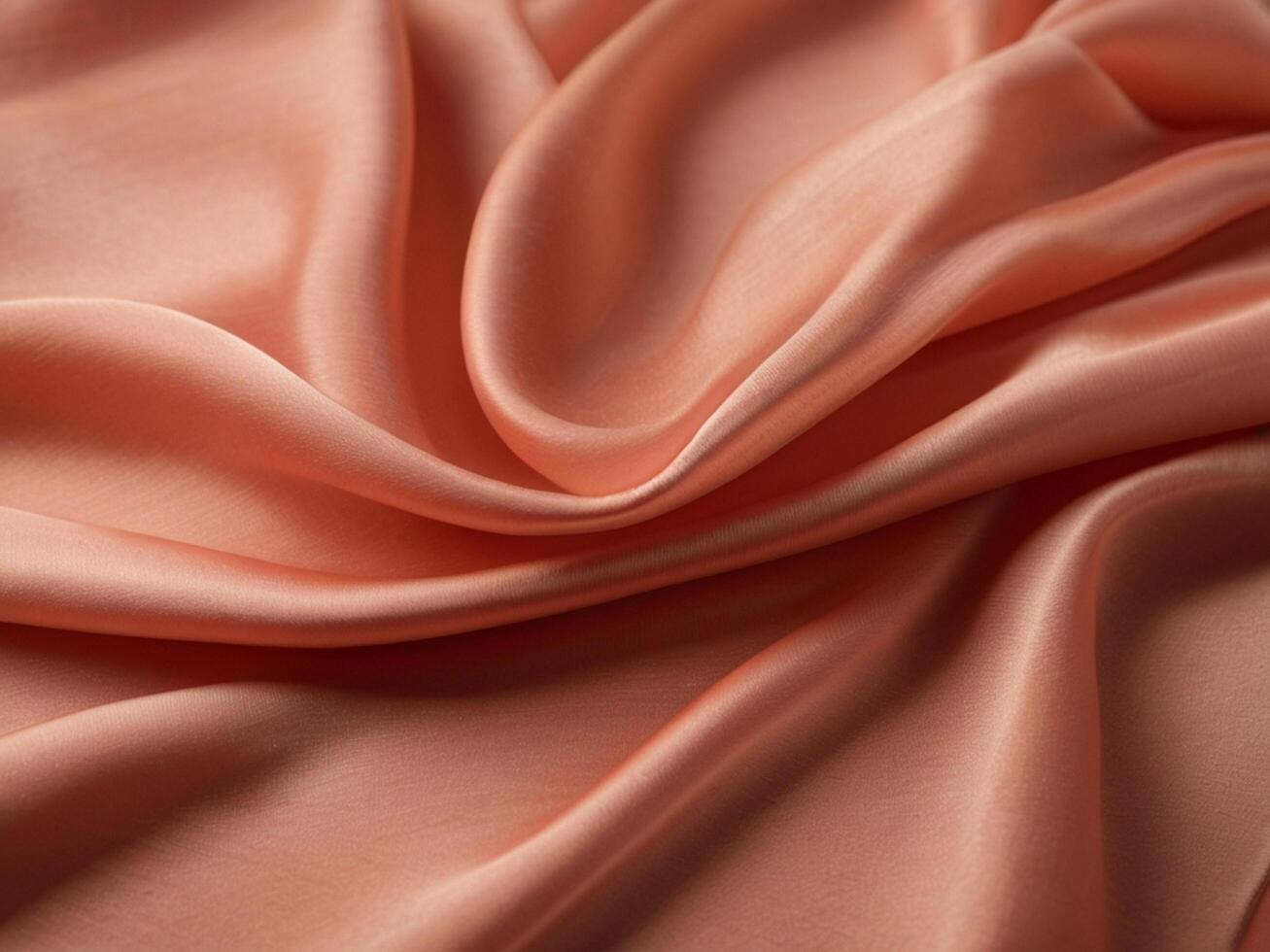 AI generated Coral color silk combination wavy background photo
