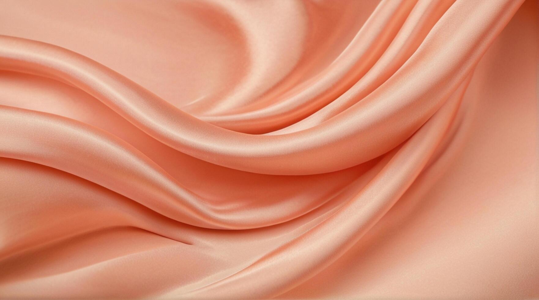 AI generated Coral color silk combination wavy background photo