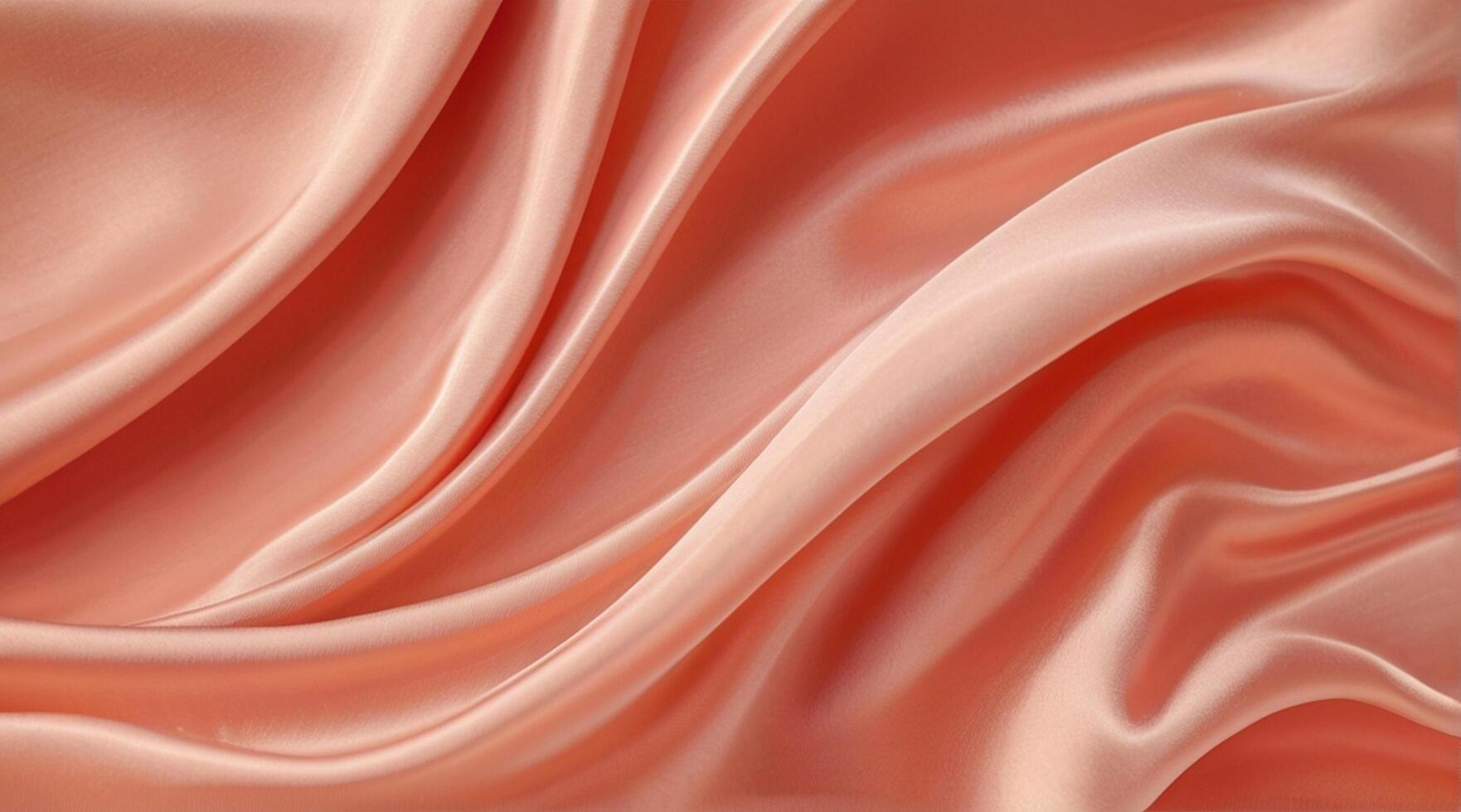 AI generated Coral color silk combination wavy background photo