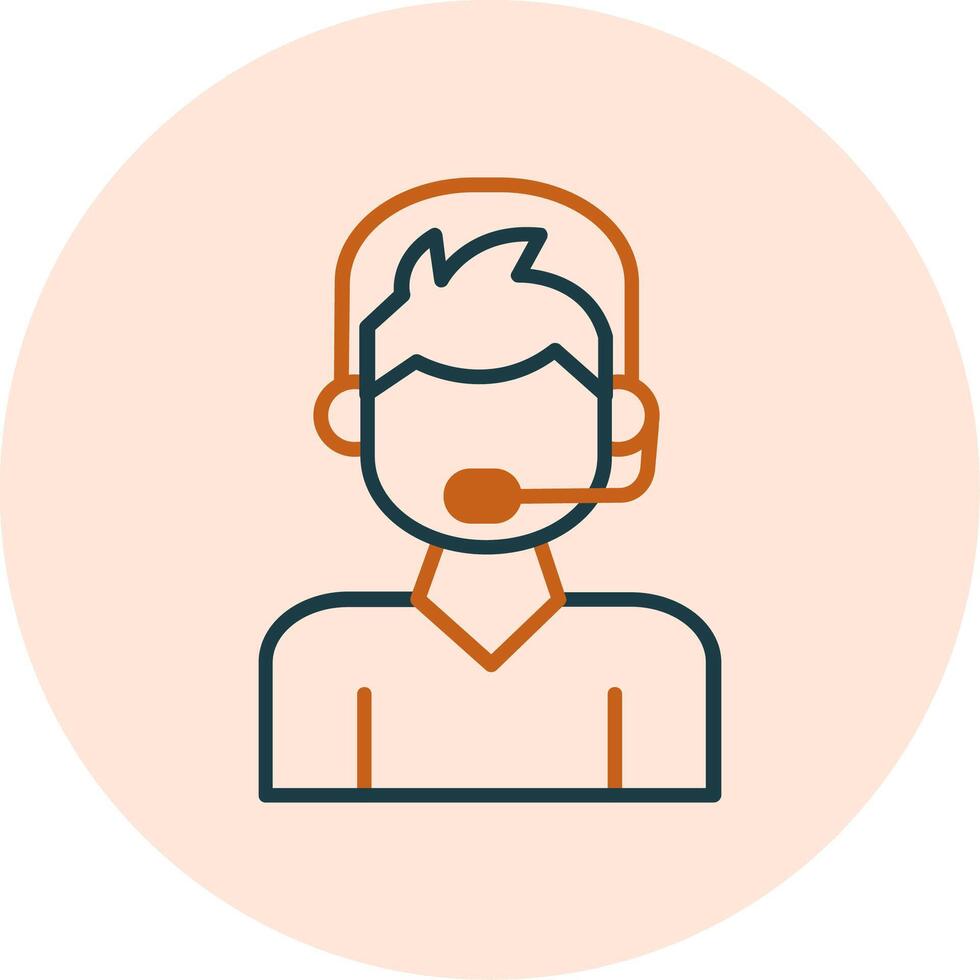 Call Center Agent Vector Icon