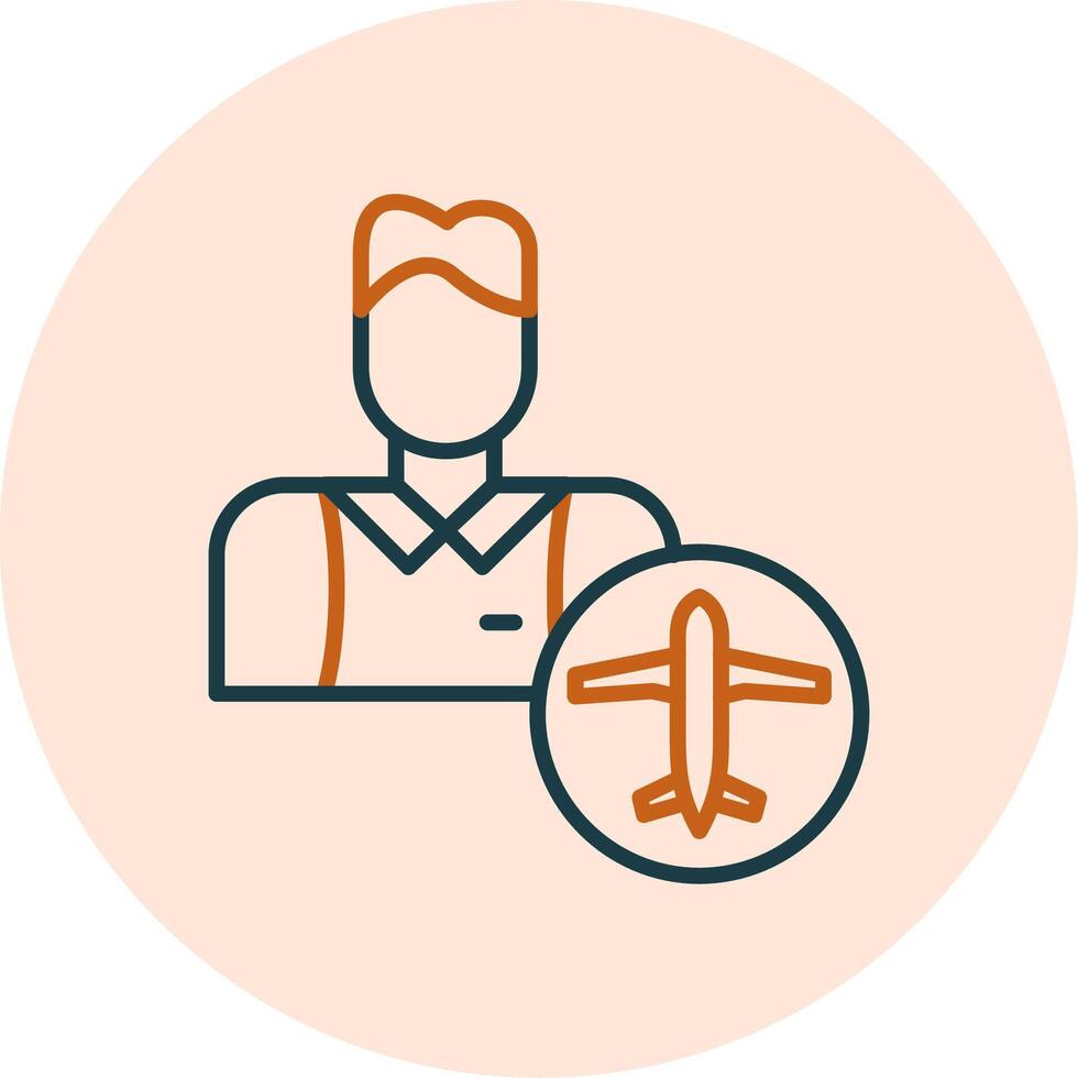 Flight Attendant Vector Icon