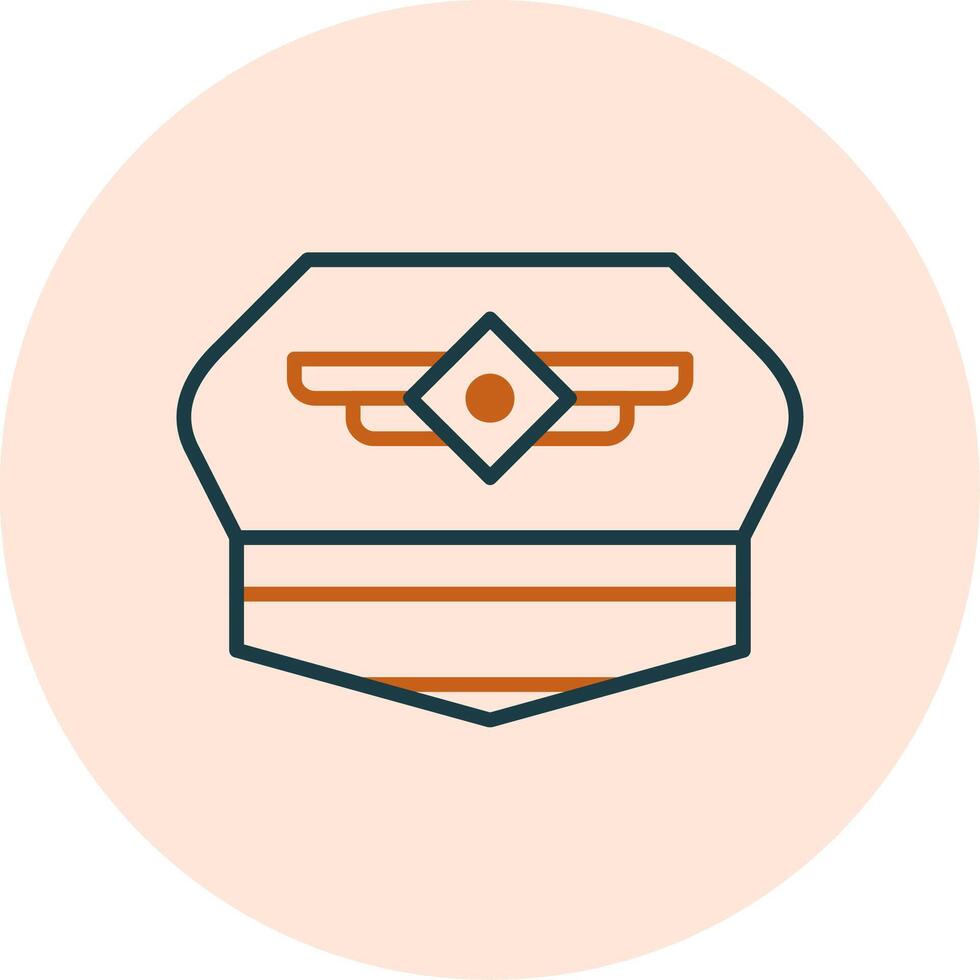 Pilot Hat Vector Icon