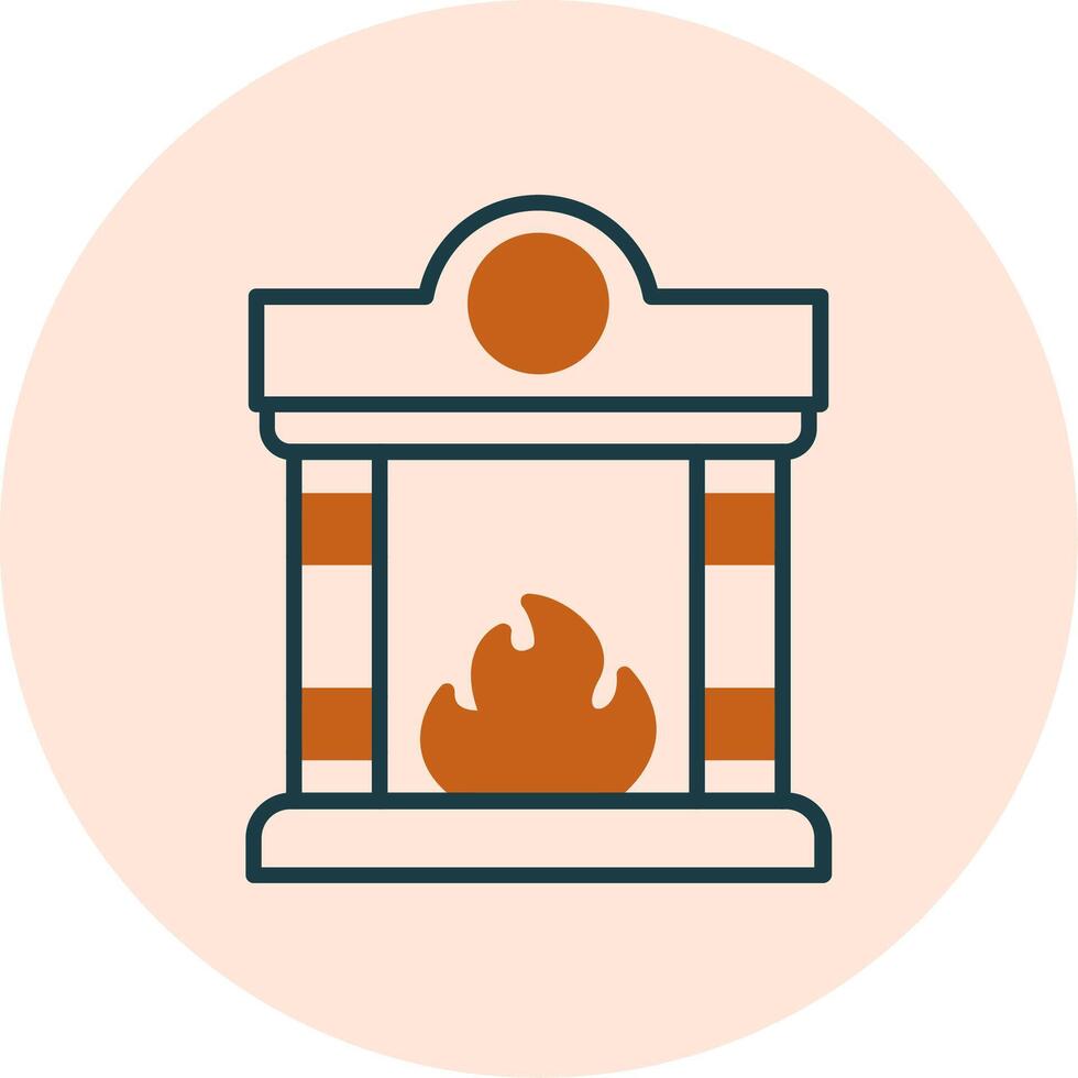 Fireplace Vector Icon