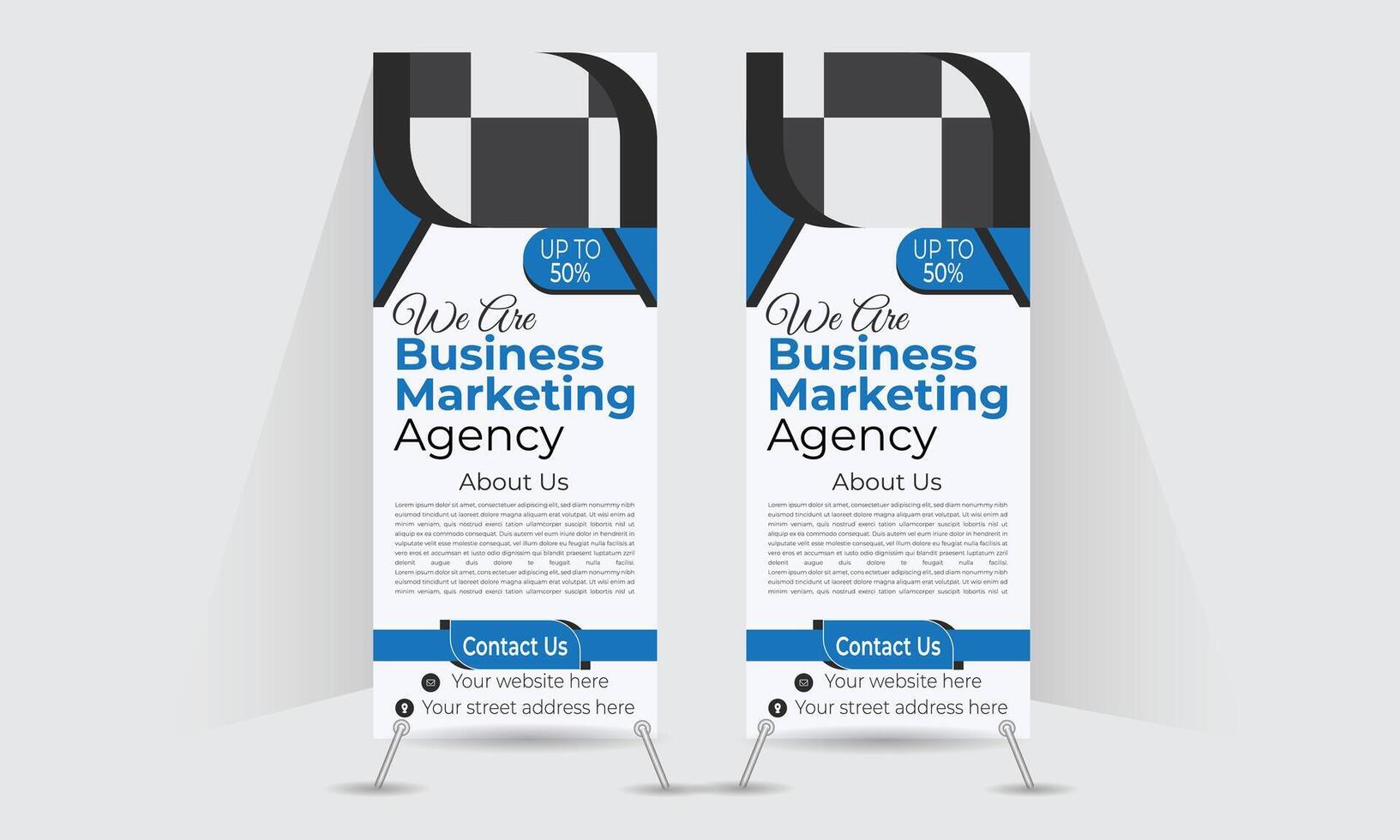 Modern Rollup banner Design template vector