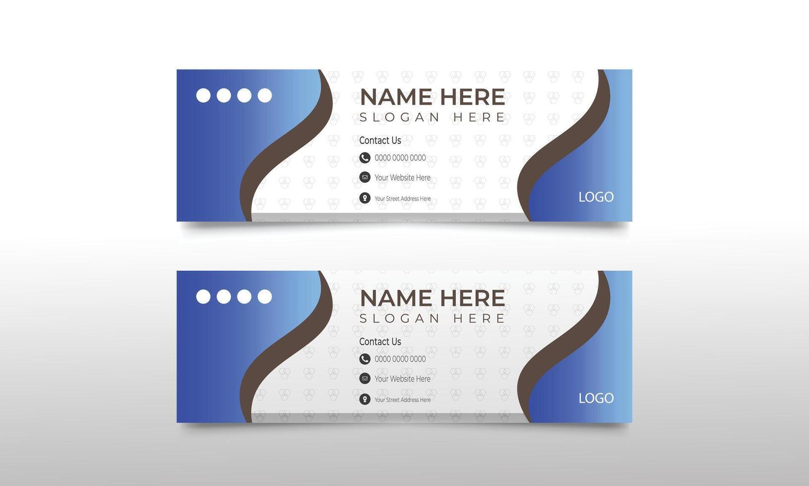 Modern email signature Design template vector