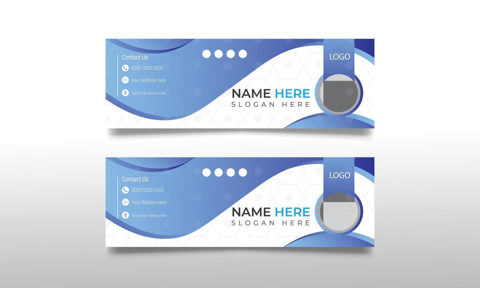 Modern email signature Design template vector