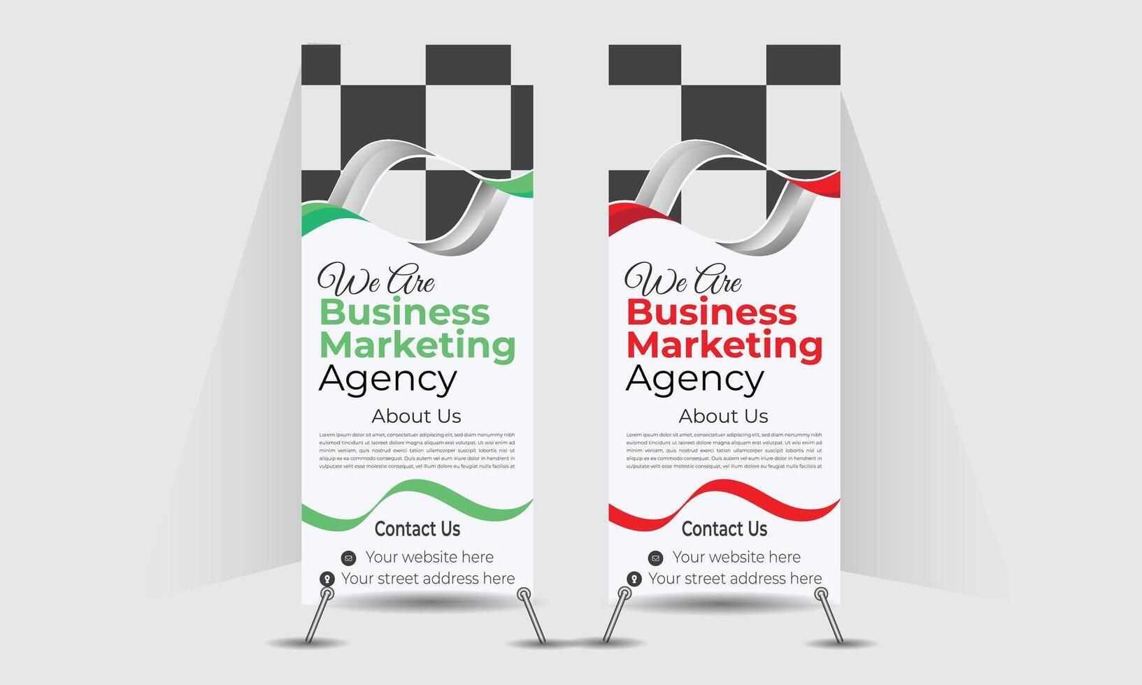 Modern Rollup banner Design template vector
