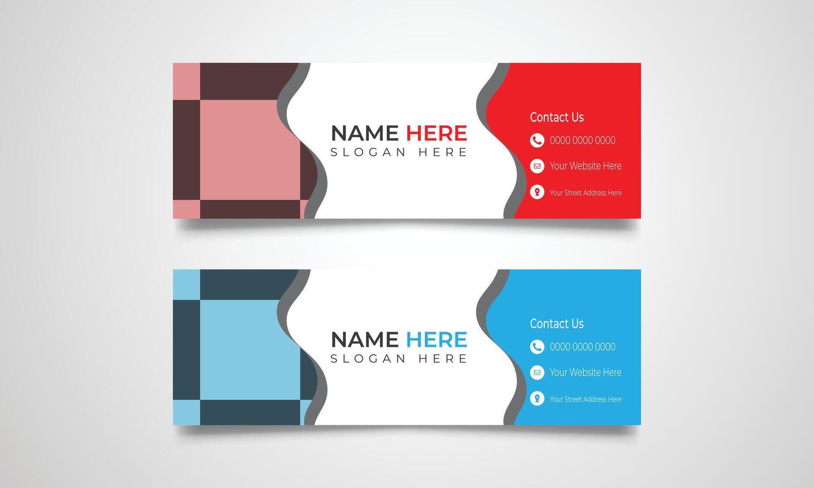 Modern email signature Design template vector