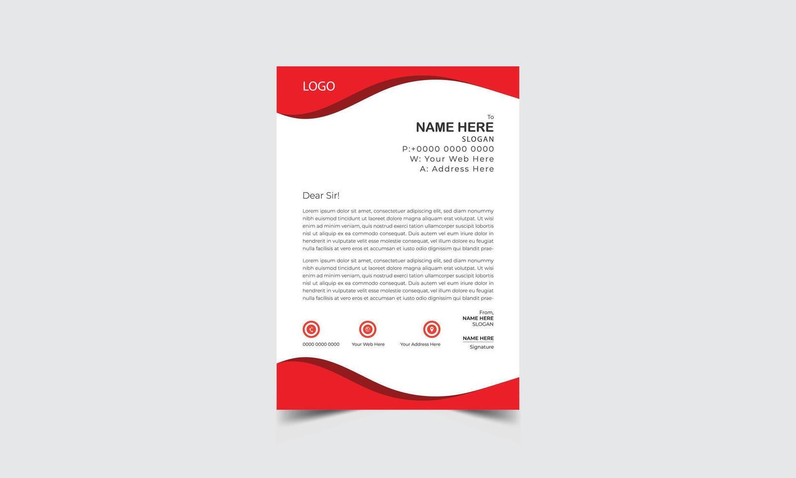 Modern letterhead Design template vector