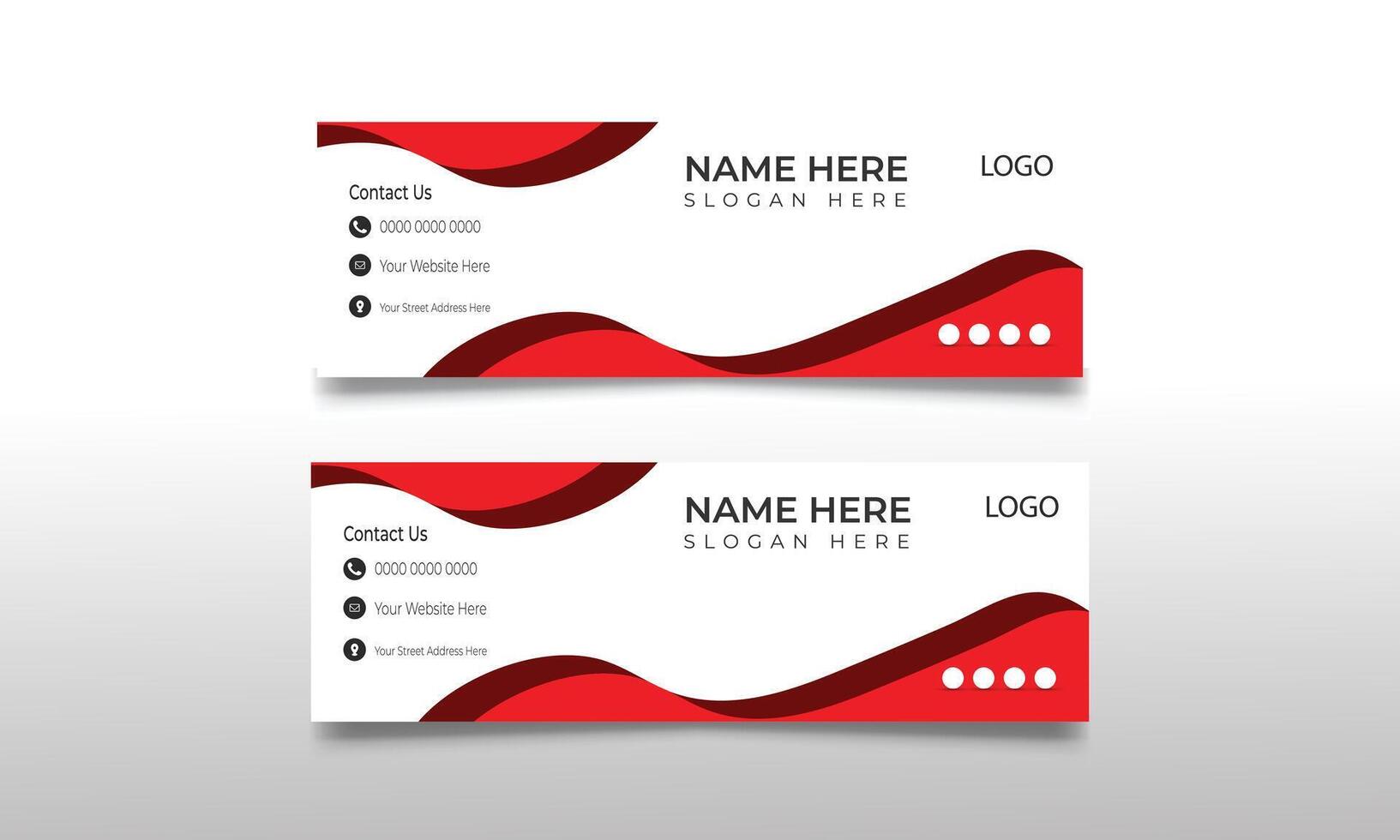 Modern email signature Design template vector