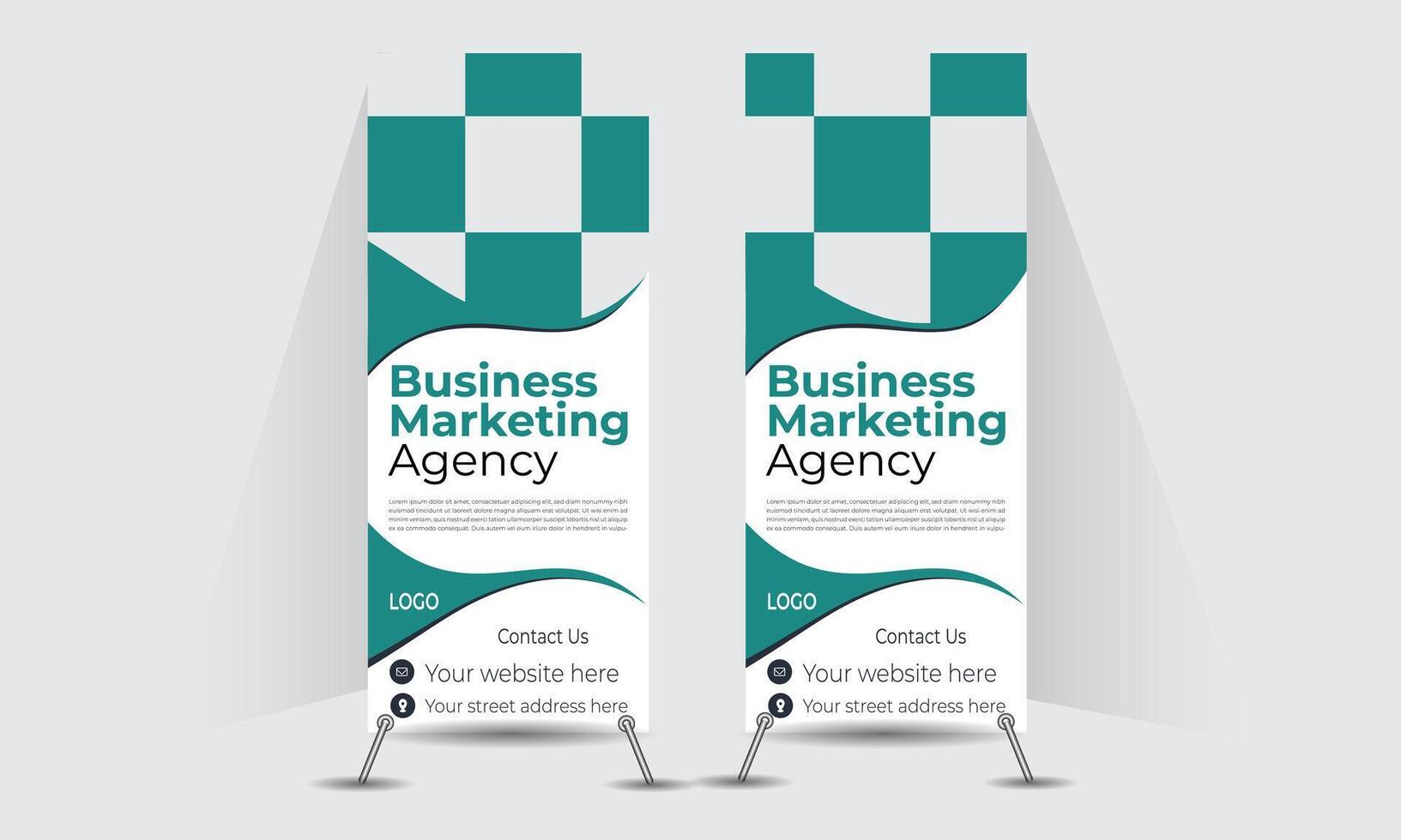 Modern Rollup banner Design template vector