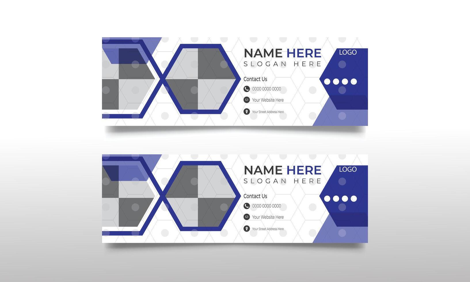 Modern email signature Design template vector