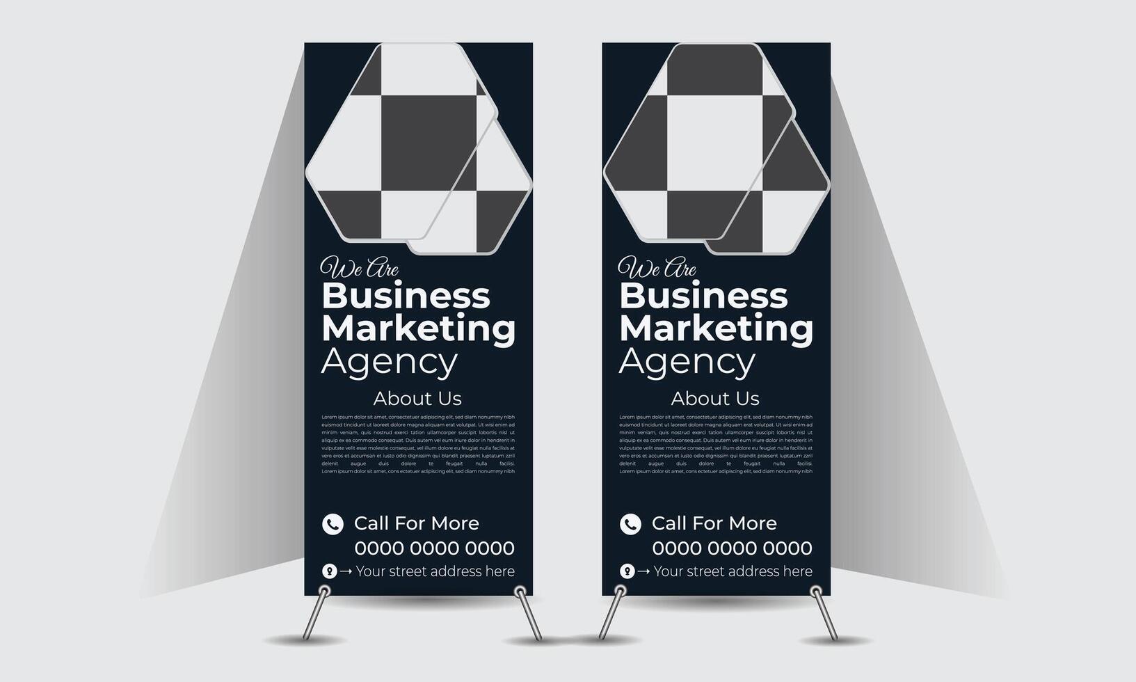 Modern Rollup banner Design template vector