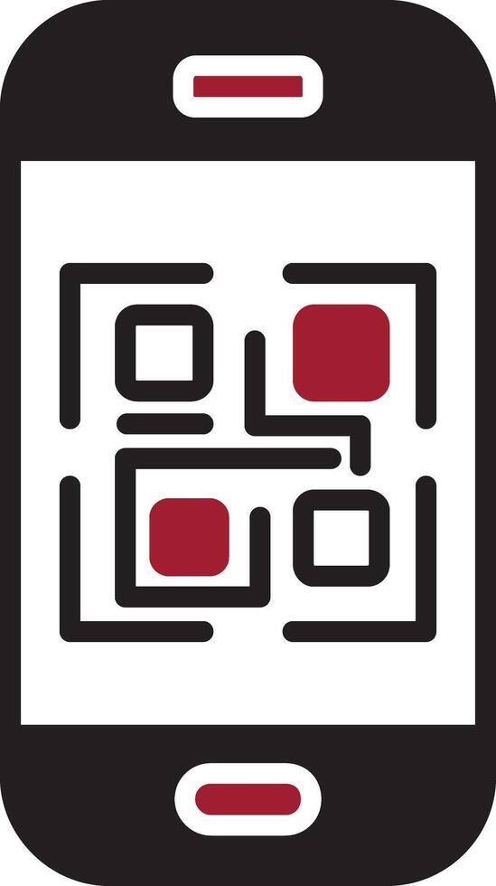 icono de vector de código qr