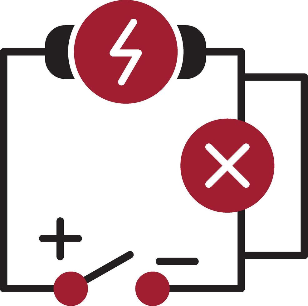 icono de vector de circuito eléctrico