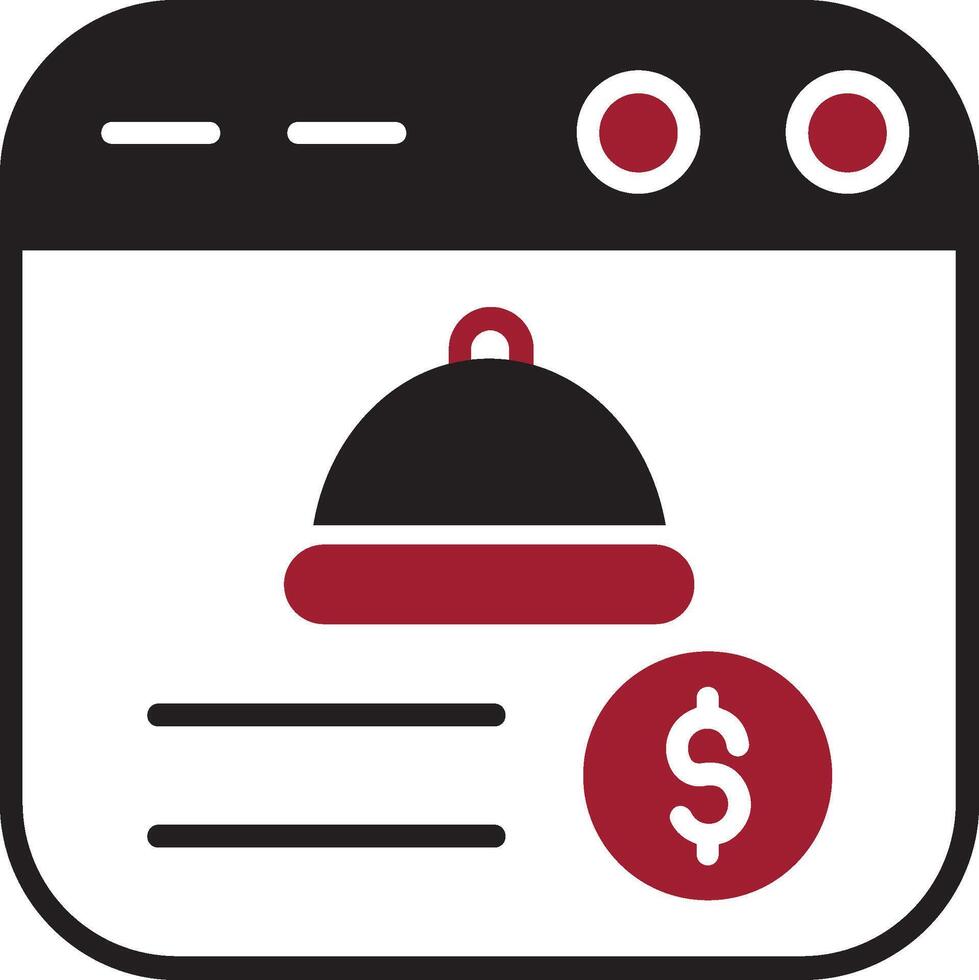 Online Food Order Vector Icon