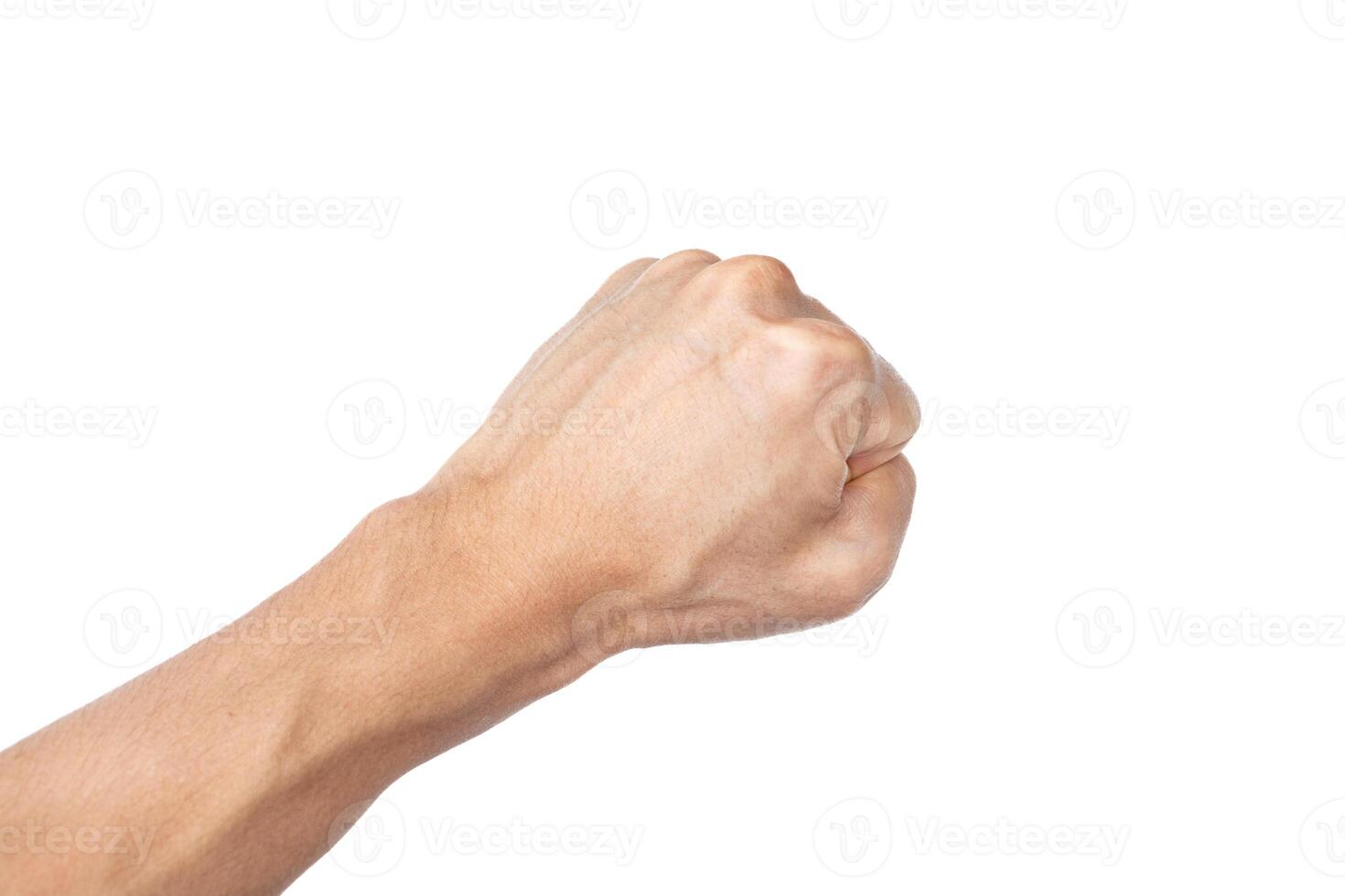 A man's knuckle isolated on white background. After some edits. photo