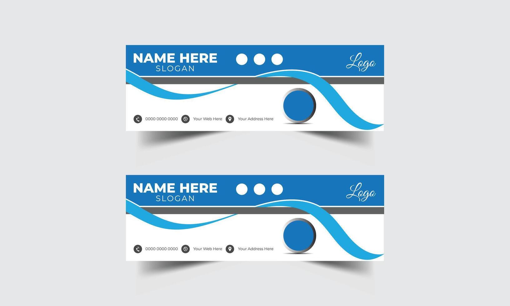 modern new email signature design template vector