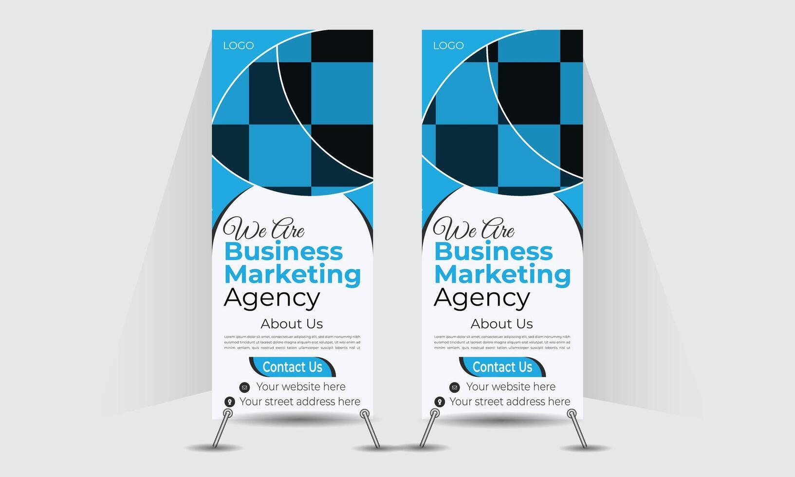 Modern Rollup banner Design template vector